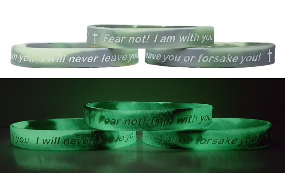 Renew Your Mind DEUT. 31:6 FEAR NOT Silicone Wristbands Renew Your Mind DEUT. 31:6 FEAR NOT Silicone Wristbands